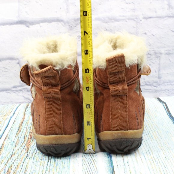 MERRELL Tremblant Pull On Polar Shearling Boots Oak Leather Size 5.5 - Picture 8 of 9